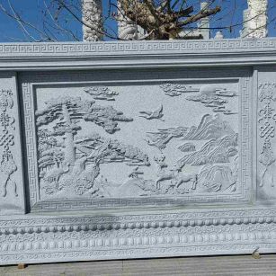 娄底 芝麻白大型照壁，屏风，影壁