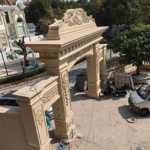 娄底 黄金麻荔枝面花岗岩别墅门楼