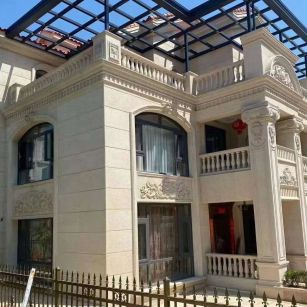 娄底 黄金麻花岗岩荔枝面别墅外墙干挂