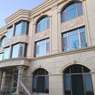 娄底 黄金麻花岗岩别墅外墙干挂