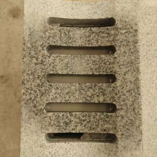 娄底 芝麻白拉丝面花岗岩U型开槽排水槽