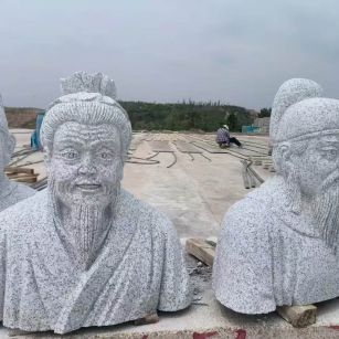 娄底 白麻花岗岩石材人物立体雕刻