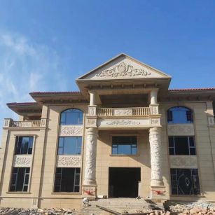 娄底 黄金麻花岗岩别墅外墙干挂