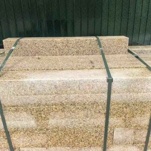 娄底 黄金麻花岗岩石材机切面栏杆料半成品