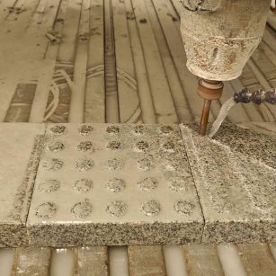 娄底 芝麻白花岗岩石材盲人石、盲道石、盲点石