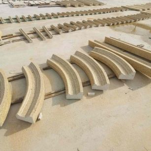 娄底 黄金麻花岗岩别墅线条