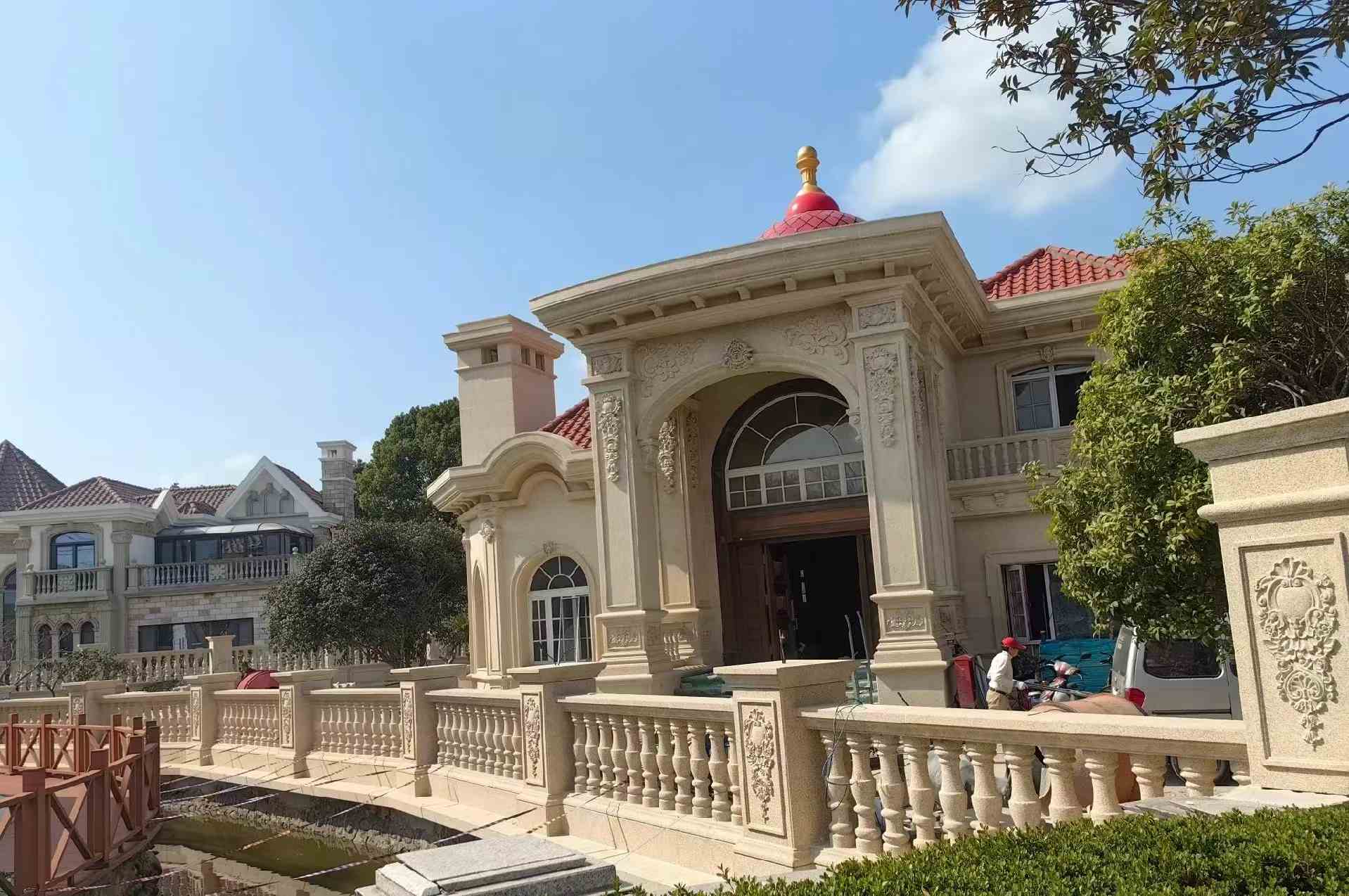 娄底 黄金麻花岗岩欧式别墅