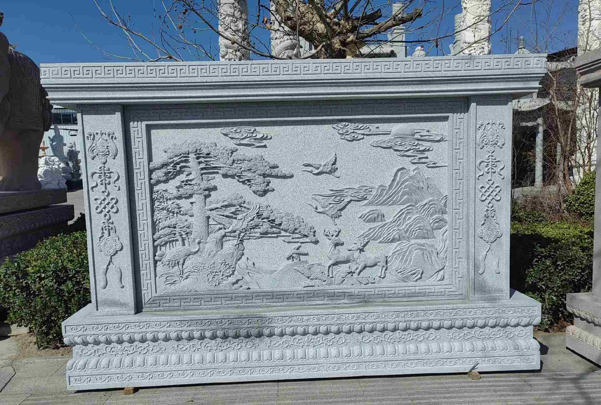 娄底 芝麻白大型照壁，屏风，影壁