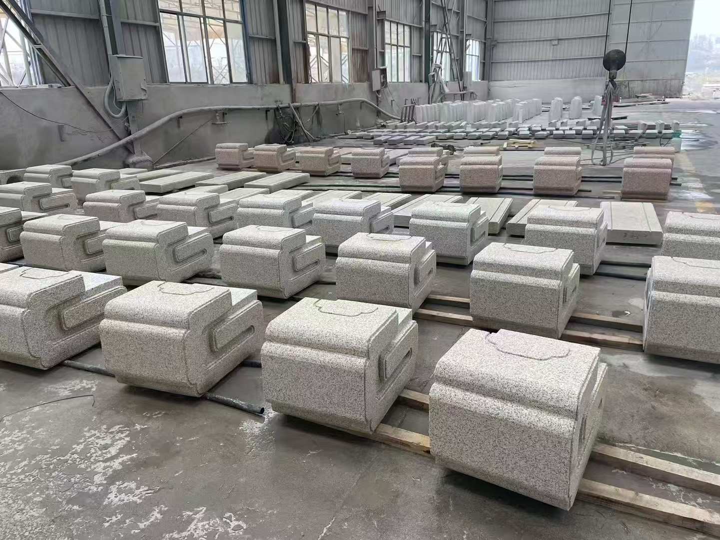 娄底 白麻花岗岩异形加工-石凳，坐凳