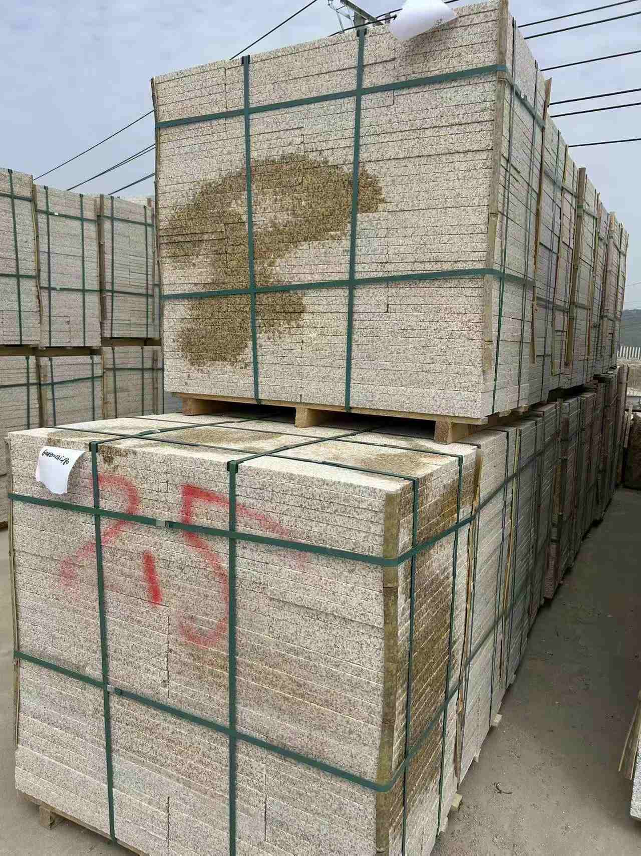 娄底 黄金麻花岗岩石材荔枝面地铺石2.5*300*600