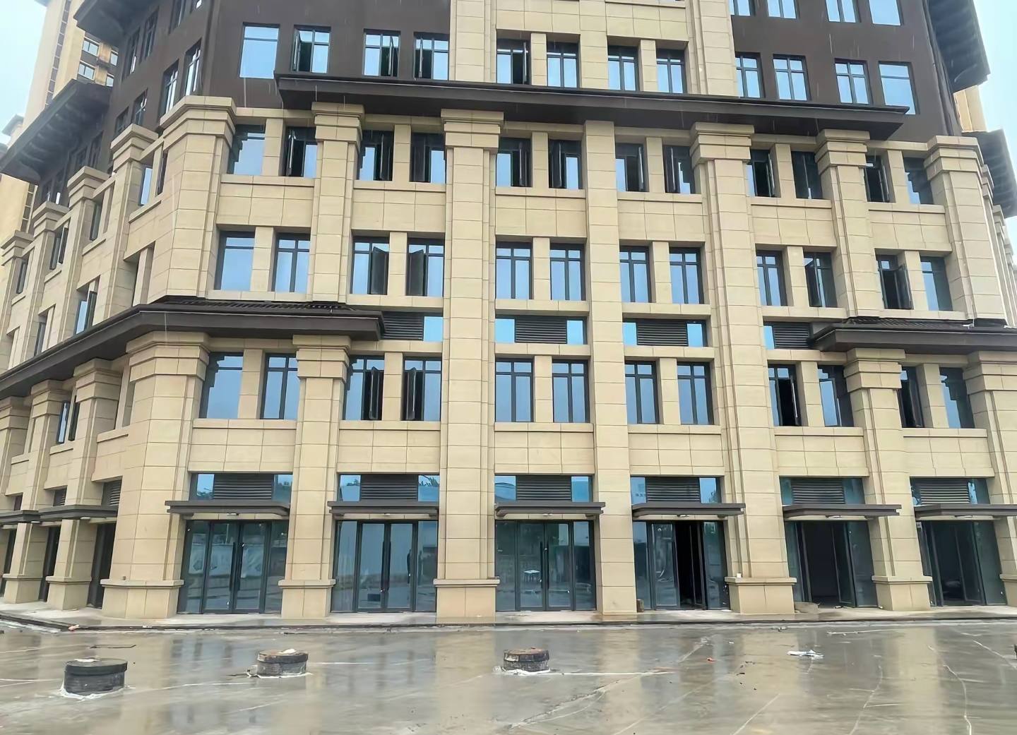 娄底 黄金麻花岗岩荔枝面小区外墙干挂