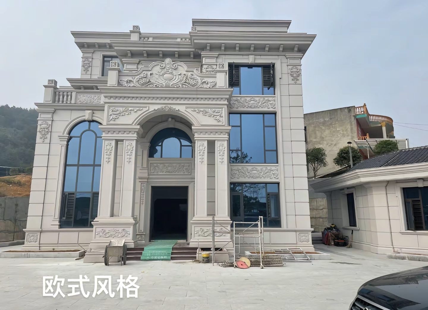 娄底 白麻花岗岩别墅外墙干挂