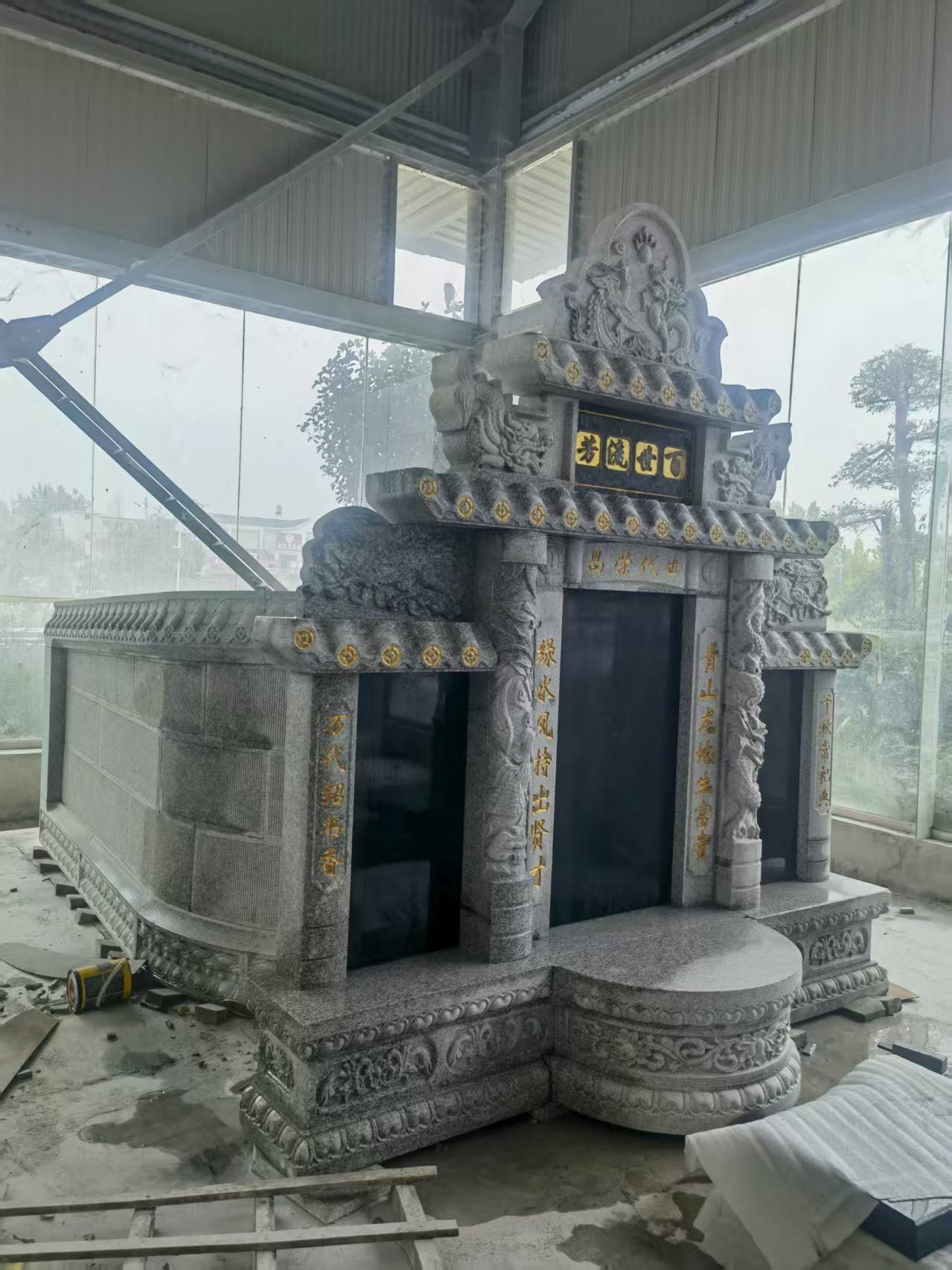 娄底 芝麻白墓碑效果展示图